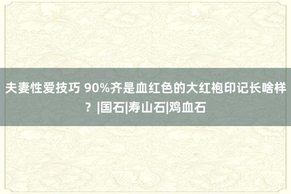夫妻性爱技巧 90%齐是血红色的大红袍印记长啥样?|国石|寿山石|鸡血石