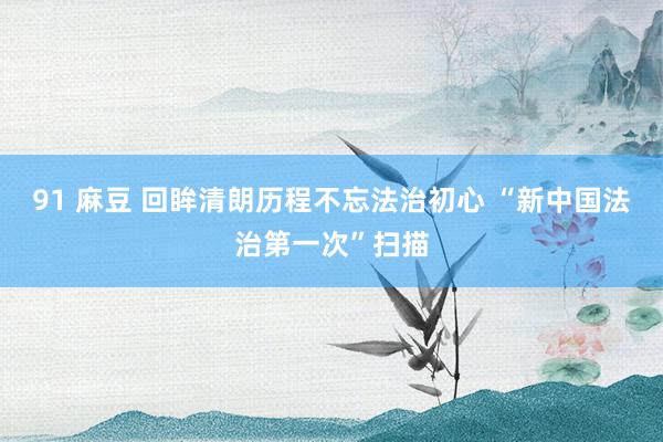91 麻豆 回眸清朗历程不忘法治初心 “新中国法治第一次”扫描