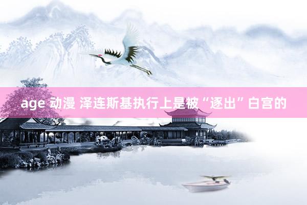 age 动漫 泽连斯基执行上是被“逐出”白宫的